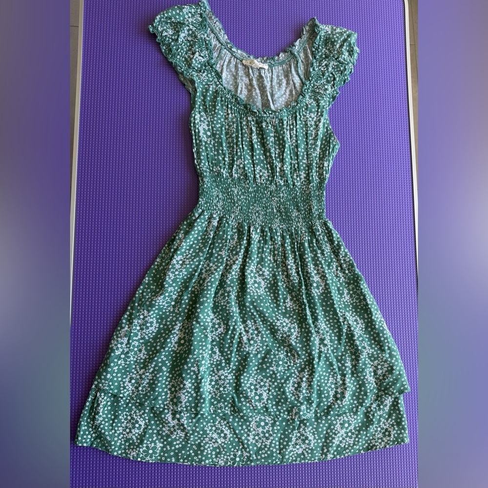 La Hearts Green Floral Midi Dress